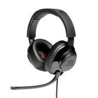JBL Quantum 300 - Black - Hybrid wired over-ear PC gaming headset with flip-up mic - Hero